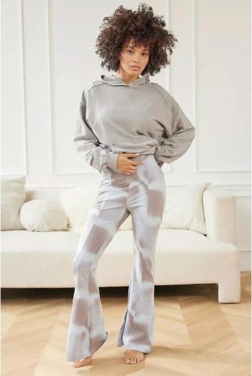 Urban Outfitters Pants - NWT Out From Under UO Aria Seamed Flare Pants Blue Tan Print Size M